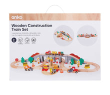 Load image into Gallery viewer, Wooden Construction Train Set
