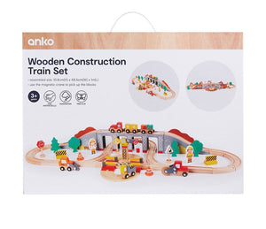 Wooden Construction Train Set