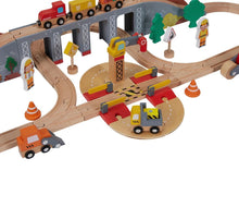 Load image into Gallery viewer, Wooden Construction Train Set
