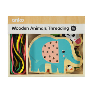 Wooden Animals Threading Set