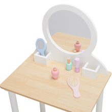 Load image into Gallery viewer, Wooden Vanity Set with Stool
