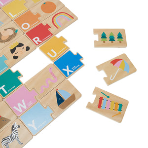 Wooden Alphabet Cards Puzzle Set