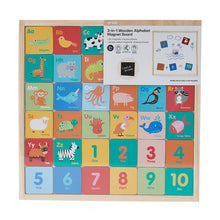 Load image into Gallery viewer, 3-in-1 Wooden Alphabet Magnet Board
