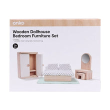 Load image into Gallery viewer, Wooden Dollhouse Bedroom Furniture Set
