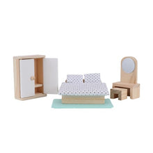 Load image into Gallery viewer, Wooden Dollhouse Bedroom Furniture Set
